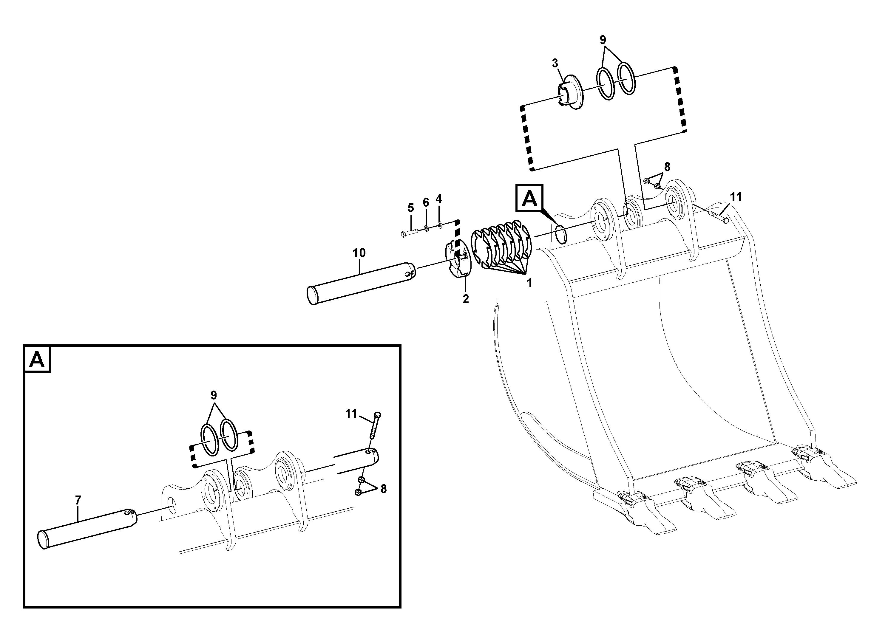 Bucket-pin-drawing