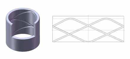 Dual-circle-oilong-grooves