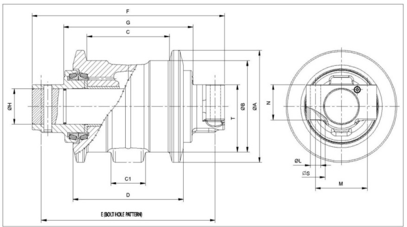 PC200-tekening